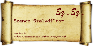 Szencz Szalvátor névjegykártya